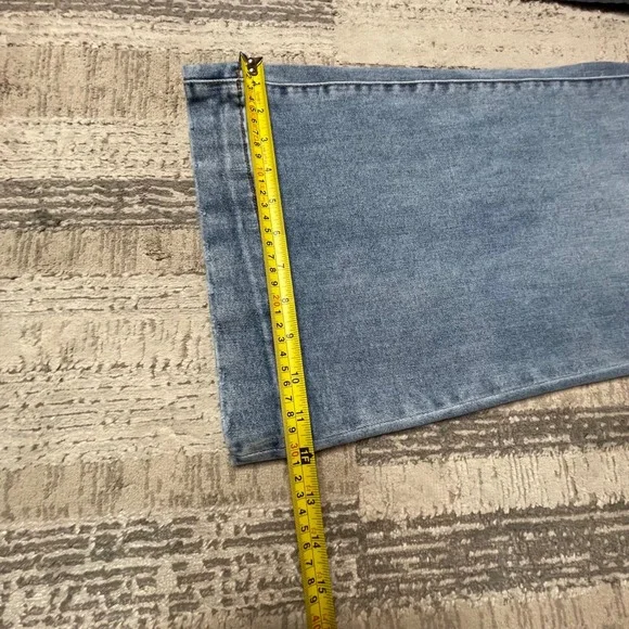 Dear John Womens Wide Leg High Rise Patch Pocket Jeans Blue Size 32 DPM-55-A152 - Picture 7 of 12